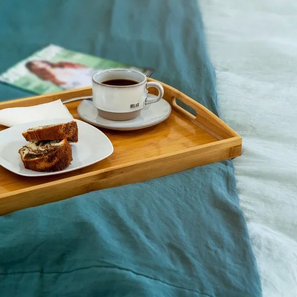 %100FrenchFlaxLinen King Size Duvet Covet Set with Fitted Sheet and Pillow Cases - Picture 5 of 8